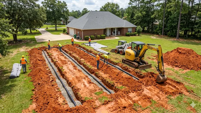 Licensed septic technician inspecting system in Hattiesburg Mississippi